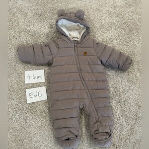 H&M baby bunting coat in Taupe - size 4-6mo